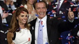 Maria Shriver and Arnold Schwarzenegger celebrate gubernatorial victory AP