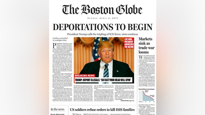 Trump Derides The Boston Globe S Satirical Cover As Stupid And Worthless Fox News Latino