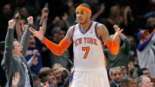 Carmelo Anthony Celebrates