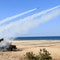 North Korea test-fires 25 short-range rockets, South Korean officials say