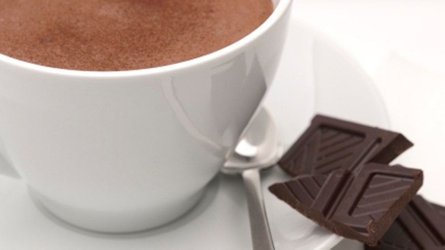 Hot Chocolate and Dark Chocolate Pieces
