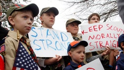  As protesters made one last stand, the Boy Scouts of America's leadership began a conference Wednesday that was expected to culminate in a long-anticipated vote on whether to allow openly gay Scouts mdash a decision that, either way, could deeply affect the organization's membership and funding.