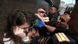 Gay rights campaigners and their opponents clashed at an unsanctioned rally in Moscow but a heavy police presence in Ukraine kept the two sides apart at a demonstration which went ahead despite a court order.