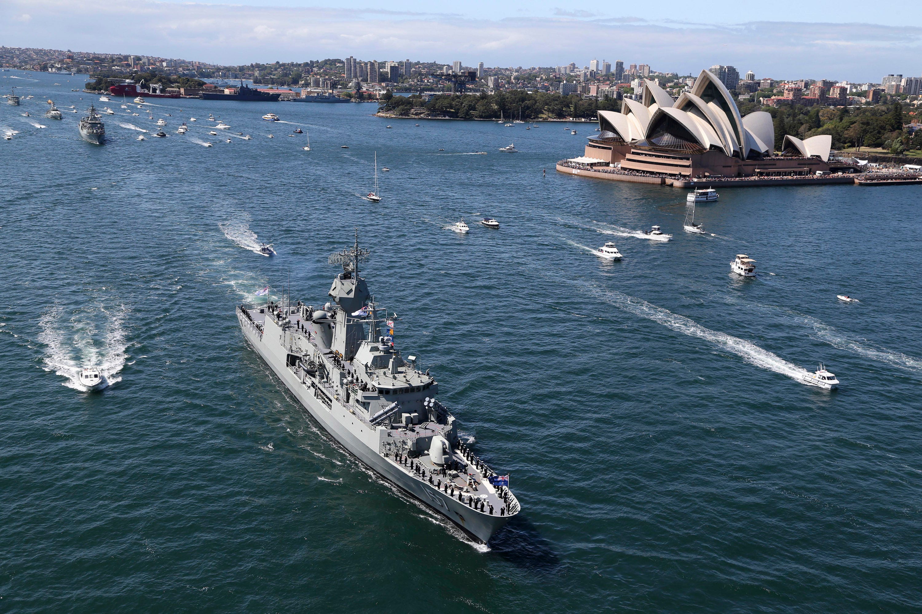 International warships in Sydney Harbor to celebrate