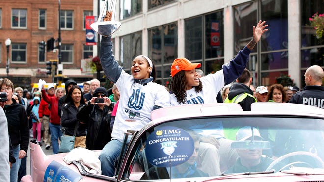  The Minnesota Lynx celebrated their second WNBA championship in three years Monday with a parade through downtown Minneapolis.