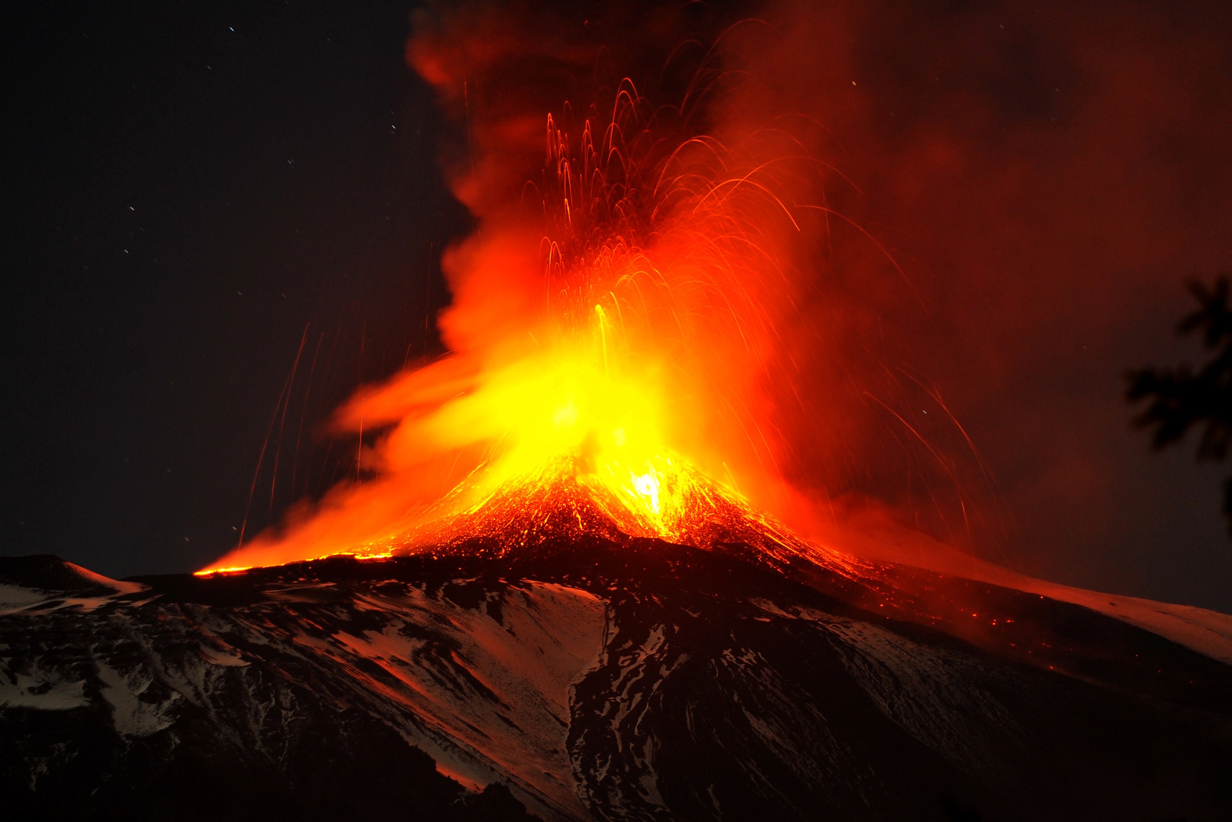 Etna volcano in latest eruption shoots ash into sky in spectacular nighttime show over Sicily ...