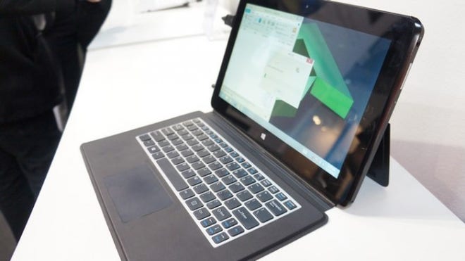 A hybrid 'Temash' notebook seen at Mobile World Congress