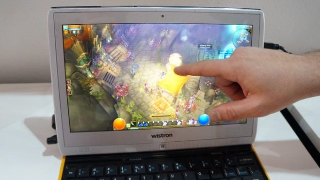 A hybrid 'Temash' notebook seen at the 2013 Mobile World Congress show