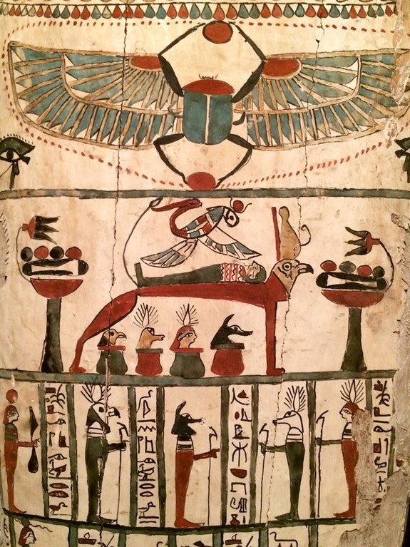2,400-year-old coffin's 'odd' art hints at ancient Egypt's brain drain