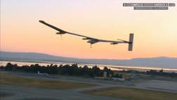 A solar-powered airplane that can fly day and night without using a single drop of fuel embarked on an unprecedented flight across the United States Friday.