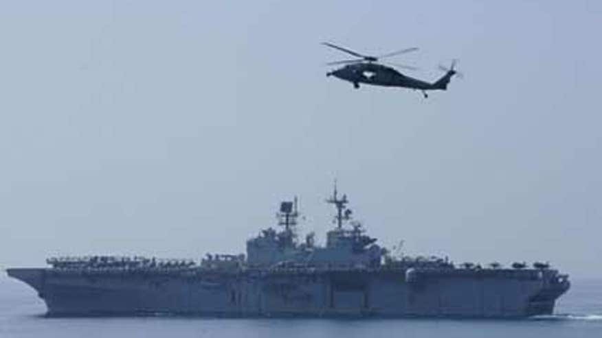 Navy Ships Patrol Waters off Yemen Coast as Rebels Takeover Country1197