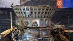 Although they stood up to the immense thrust needed to launch the mighty Saturn V rocket toward the moon, it turns out that the mammoth F- engines that powered the booster's first two-and-a-half minutes of flight were no match for the Atlantic Ocean.
