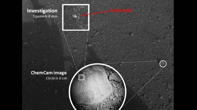 mars rover curiosity laser test