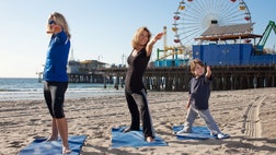 >If you've got any gymnastics moves, now is your chance to strut your stuff -- and it won't cost you a penny. Try the rings or climb the rope -- right on the beach in Santa Monica. Maybe you'd rather just swing or kick back in the sand while the kids show off.