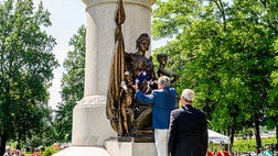 Hundreds of people gathered at Mount Olivet Cemetery in Fredrick, Maryland to witness the reuniting of Francis Scott Key with his legendary The Star-Spangled Banner.