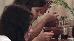 Quiet, please. Your dinner will now be served.