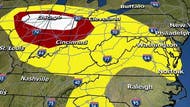 Meteorologist are warning that the continuous line of storms may even spawn an unusual weather event called a derecho, which is a massive storm of strong straight-line winds spanning at least  miles.