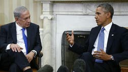 >A wary Israeli Prime Minister Benjamin Netanyahu cautioned the U.S. not to let up on sanctions against Iran, during an in-person meeting on Monday with President Obama just days after the U.S. president held a historic phone call with Iran's Hassan Rouhani.