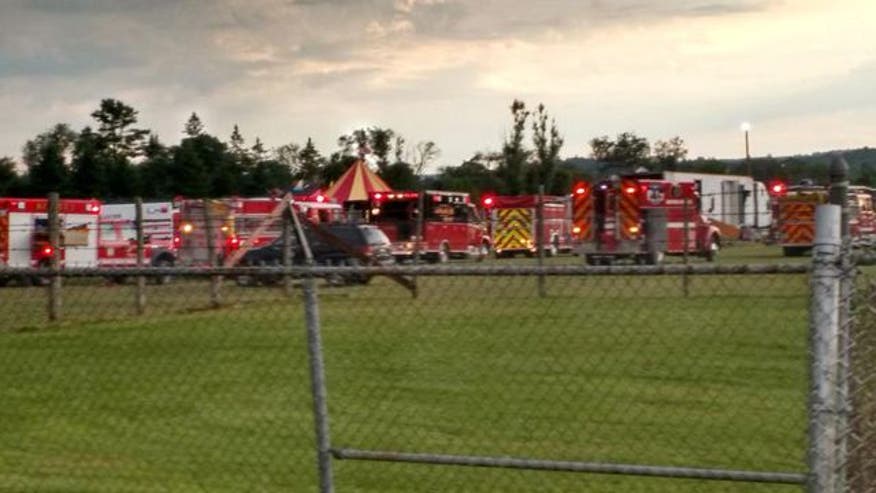Father, daughter killed in NH tent collapse - VIDEO: New Hampshire tent collapse injures 22 - Man killed, several injured after storm collapses tent in Chicago suburb