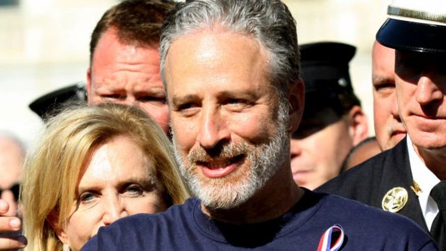 9/11 first responders, Jon Stewart rally on Hill for health care funds