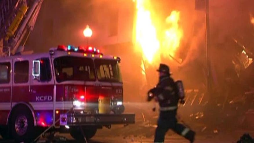 Two Kansas City firefighters killed after burning building collapses; ATF investigates - VIDEO: Two firefighters killed when burning building collapses