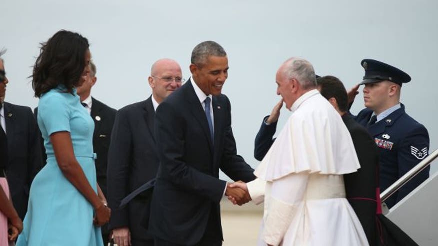 Pope Francis arrives in US for historic visit -- with historic levels of security - VIDEO: Pope Francis arrives in the US - Pope Francis begins USA tour in low-priced Fiat - COMPLETE POPE FRANCIS COVERAGE