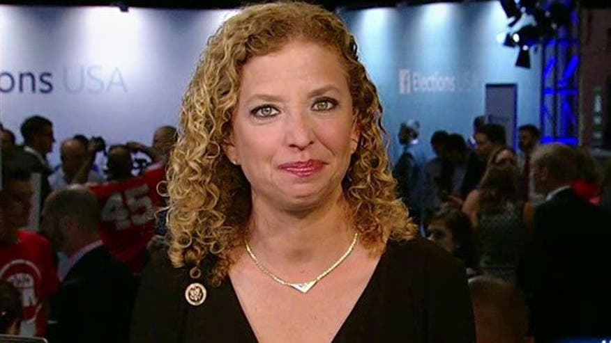 'MORE DEBATES' Crowd at Democrat event shouts over Wasserman Schultz