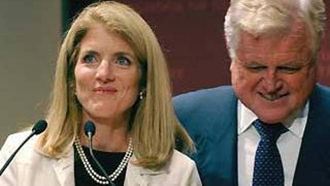 Caroline and Ted Kennedy