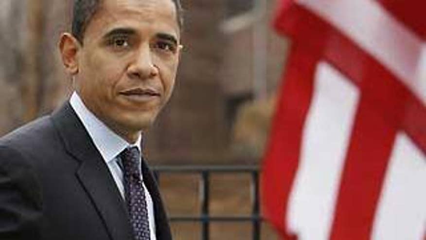 File: Barack Obama delivered a forceful speech after Super Tuesday, Feb. 5, 2008, when 13 state victories made him the front-runner over Hillary Clinton. (AP Photo)