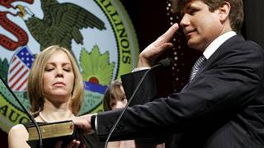 Gov. Rod Blagojevich takes the oath of office