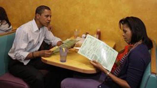 The Obamas dine out
