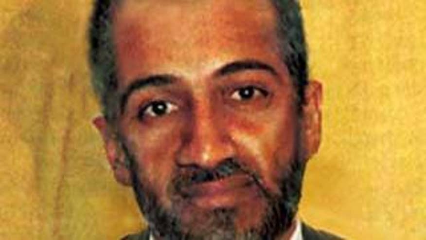 An image of Usama bin Laden, digitally altered to show the Al Qaeda chief wearing a closely cropped beard and Western dress.
