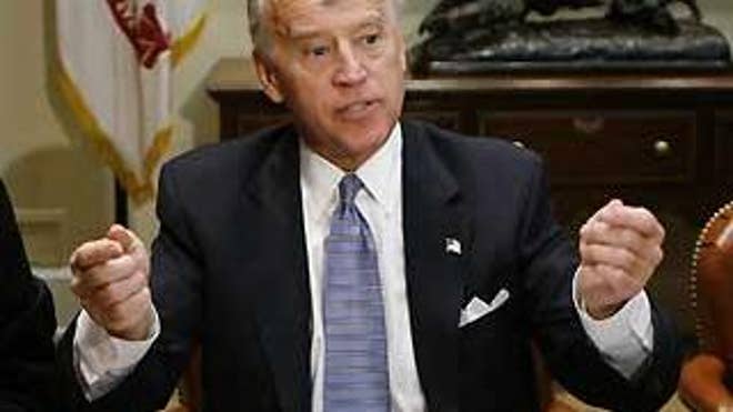 Feb. 25: Vice President Joe Biden holds the first Recovery Plan implementation meeting at the White House in Washington (Reuters).