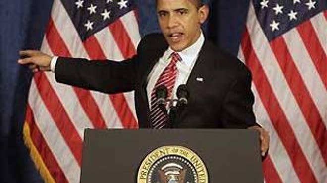 President Obama speaks to the House Democratic Issues Conference Thursday in Williamsburg, Va. (AP Photo)