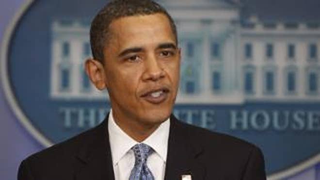 Obama interupts press briefing, Souter
