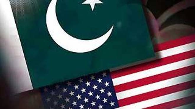 Pakistan and the U.S. flags