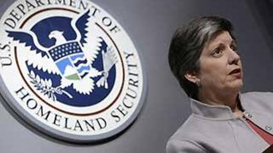 Homeland Security Secretary Janet Napolitano talks to the media about the H1N1 virus Monday in Washington. (AP Photo)