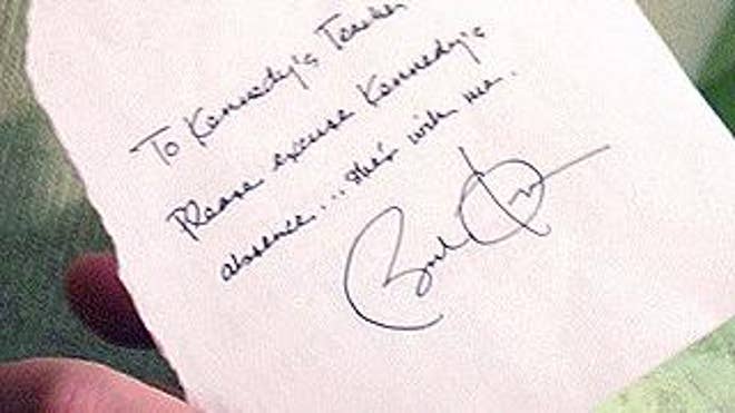 Obama's absence note to 4th grader