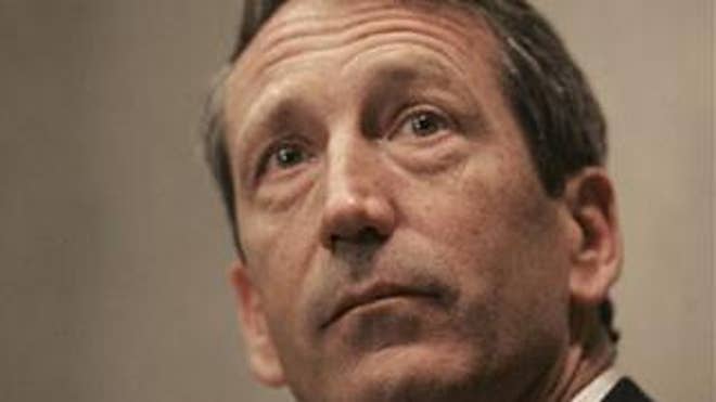 South Carolina Gov. Mark Sanford, shown here in this April file photo, caused a stir when he went on a hiking trip last week. (AP Photo)