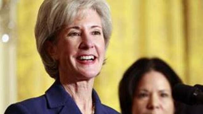 Health Secretary Kathleen Sebelius is shown here speaking at the White House on March 2, alongside "health car czar" Nancy-Ann DeParle. (Reuters Photo)