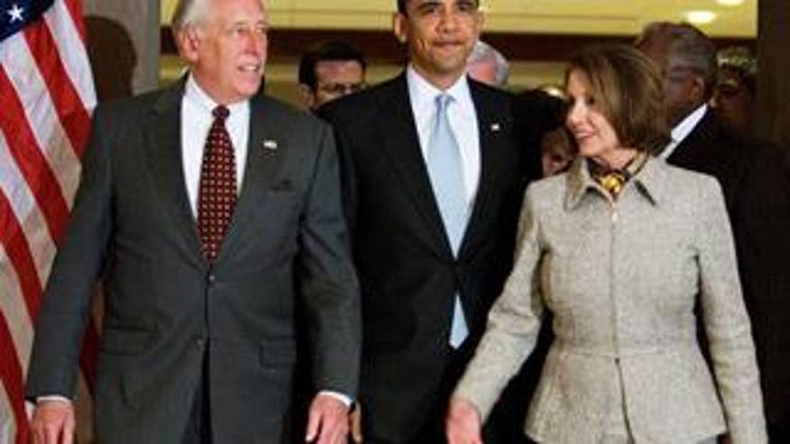 President Obama with House Speaker Nancy Pelosi and House Majority Leader Rep. Steny Hoyer