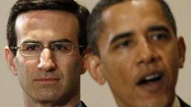 Peter Orszag, director of the Office of Management and Budget, listens as President Obama speaks about the 2010 budget in Washington May 7. (Reuters Photo)