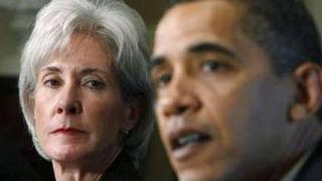 Secretary of Health and Human Services Kathleen Sebelius is shown here listening as President Obama speaks at a cabinet meeting at the White House May 1. (Reuters Photo)