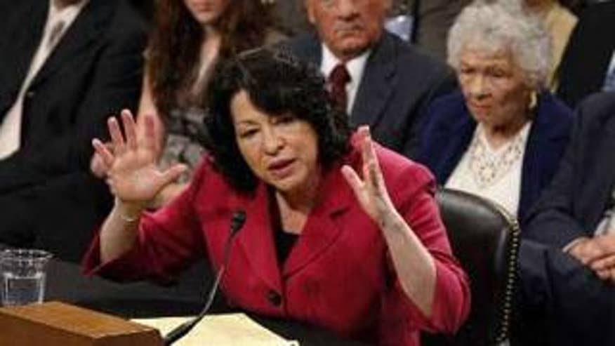 Supreme Court nominee Sonia Sotomayor answers questions during her confirmation hearing on Capitol Hill July 16. (Reuters Photo)