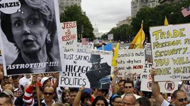 Scene from a rally at Freedom Plaza in Washington