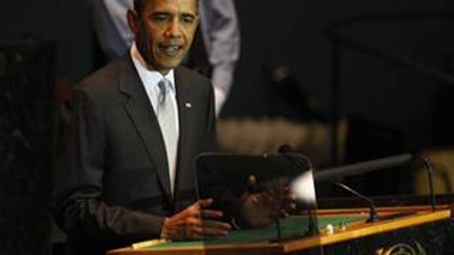 President Obama addresses the United Nations Climate Change Summit Sept. 22 at the United Nations headquarters in New York. (AP Photo)