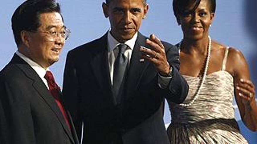 Obamas and Hu at G20 dinner