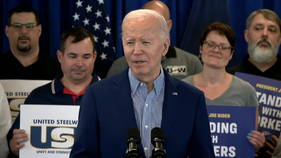 Biden speaks on economy from Steelworkers union headquarters