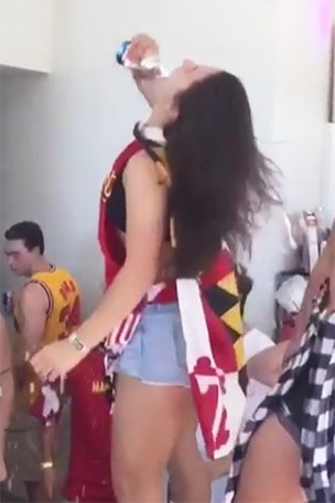 Beer-chugging stunt goes viral