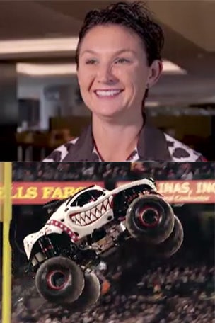 Mom drives a monster truck